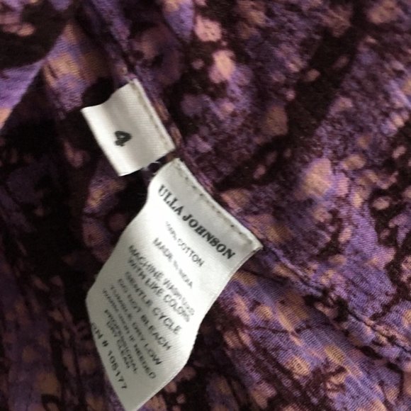 Purple batik pattern Blouse - Picture 6 of 7